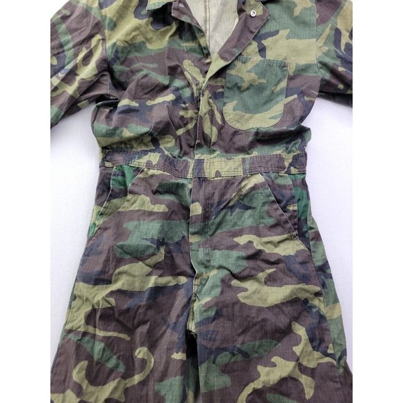 Rattlers Brand Men's M (38-40) Camo Coverall One-Piece Hunting Outdoors Military - Picture 3 of 15